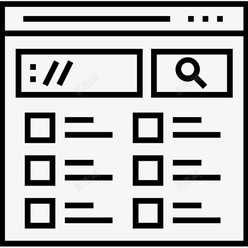 搜索结果检查表布局图标svg_新图网 https://ixintu.com 1400网页和搜索引擎优化平面线图标 布局 搜索结果 检查表 网页
