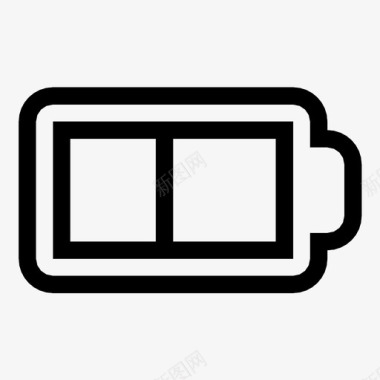 电池充电半充电电池图标图标