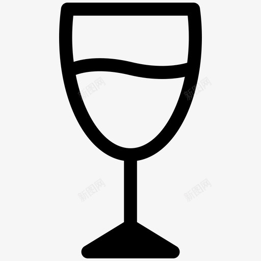 葡萄酒玻璃杯图标svg_新图网 https://ixintu.com 玻璃杯 葡萄酒