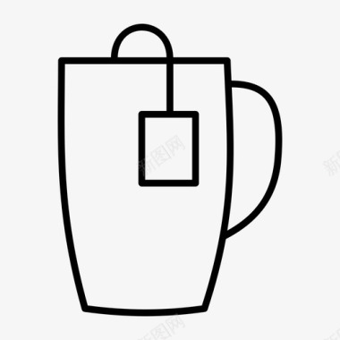 茶饮料玻璃杯图标图标