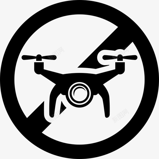 禁飞无人机摄像头禁止图标svg_新图网 https://ixintu.com 摄像头 禁止 禁飞无人机