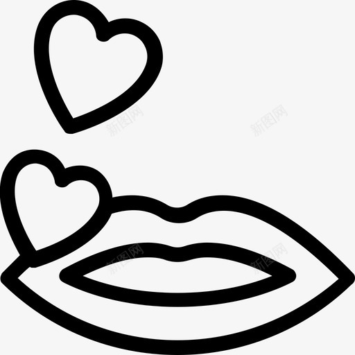 求婚接吻嘴唇图标svg_新图网 https://ixintu.com 嘴唇 接吻 求婚 浪漫 爱情 爱情和婚礼系列图标