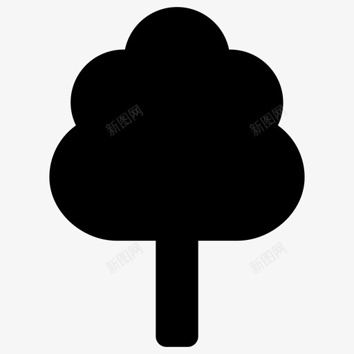 树简单图标svg_新图网 https://ixintu.com 树 简单图标
