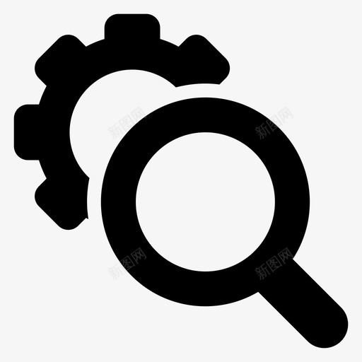 选项查找装备图标svg_新图网 https://ixintu.com 100个业务标志符号 搜索 查找 装备 设置 选项