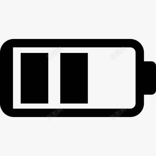 一半电池充电能量图标svg_新图网 https://ixintu.com 一半电池 中间 充电 能量