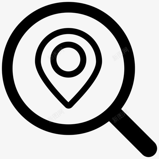查找位置地图导航图标svg_新图网 https://ixintu.com 地图 导航 搜索 查找位置