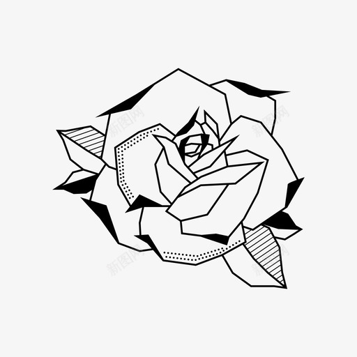 玫瑰花植物图标svg_新图网 https://ixintu.com 植物 玫瑰 玫瑰花蕾 花
