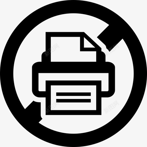 禁止印刷生态纸张图标svg_新图网 https://ixintu.com 生态 禁止印刷 纸张