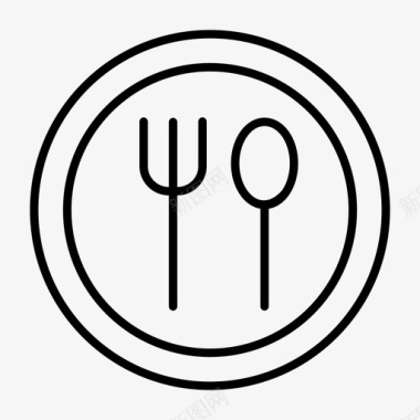 餐叉餐具图标图标