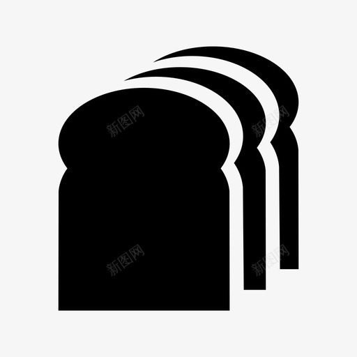 切片面包早餐食物图标svg_新图网 https://ixintu.com 切片面包 厨房和食物 早餐 面包 食物