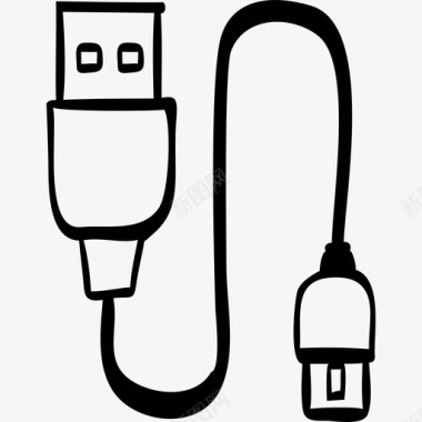 电缆usb充电器连接图标图标