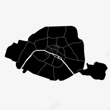 巴黎市区图标图标