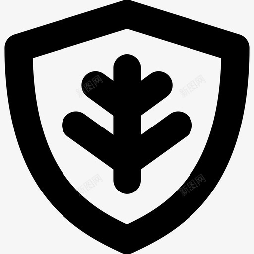 有树枝的盾牌武器纹章盾牌图标svg_新图网 https://ixintu.com 有树枝的盾牌 武器 纹章盾牌