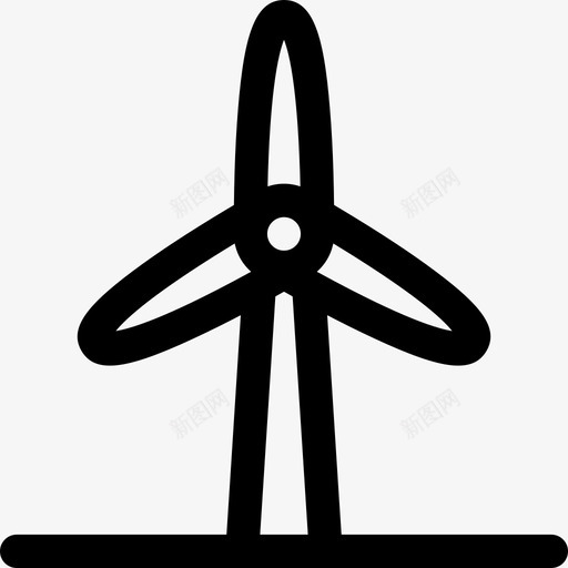 风力涡轮机电力能源图标svg_新图网 https://ixintu.com 可再生能源 电力 电站 能源 能源供应 风力涡轮机
