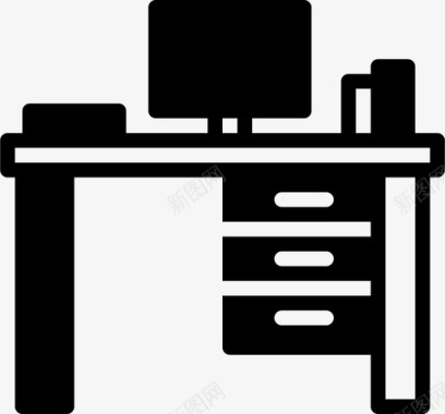 办公桌个人物品家具图标图标