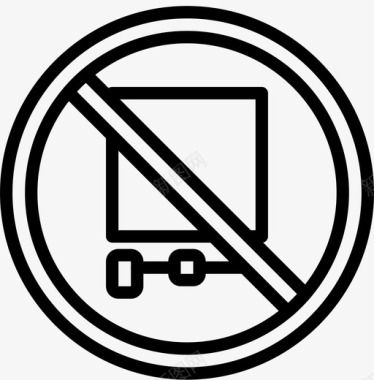 禁止卡车标志交通图标图标