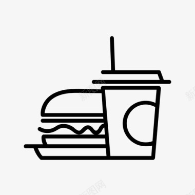 快餐汉堡咖啡图标图标
