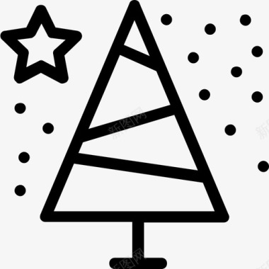 圣诞树冷杉树自然图标图标