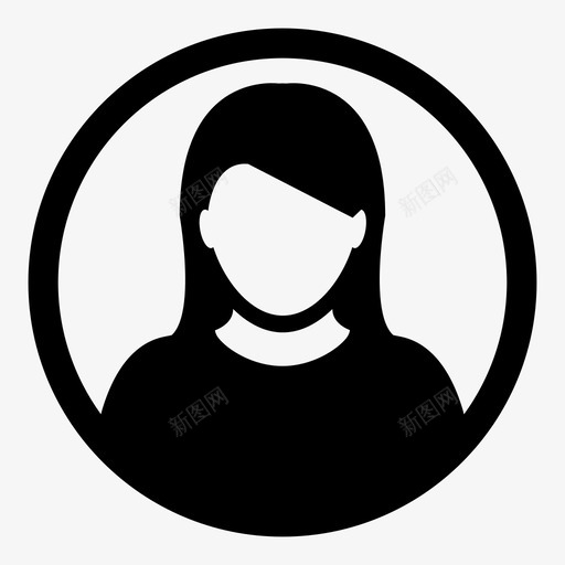 女性头像客户图标svg_新图网 https://ixintu.com 个人 个人档案向量图标 个人资料 头像 女孩 女性 客户 用户