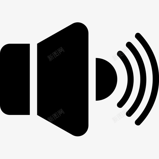 扬声器声音语音图标svg_新图网 https://ixintu.com 声音 扬声器 网络和通信固态图标 语音 音量