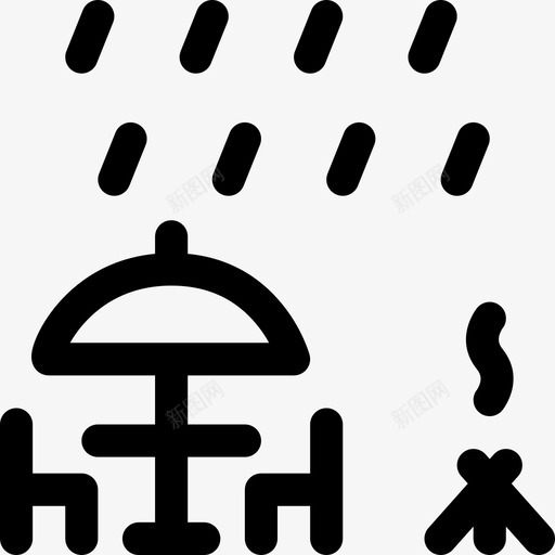 桌子壁炉花园图标svg_新图网 https://ixintu.com 壁炉 天气 天气景观 户外 桌子 花园 雨水