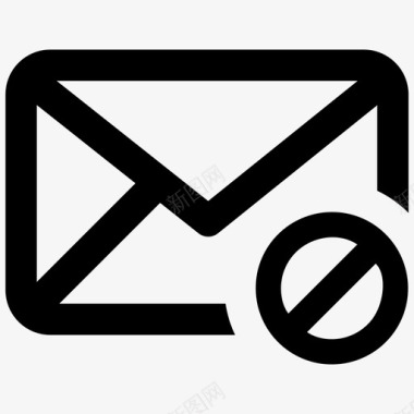 阻止电子邮件取消垃圾邮件图标图标