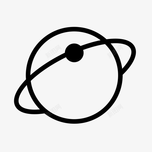 行星月球轨道图标svg_新图网 https://ixintu.com 太空 月球 科学 科学收藏 行星 轨道
