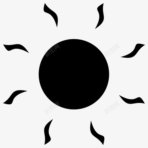 太阳能量热图标svg_新图网 https://ixintu.com 光 太阳 热 电 能量