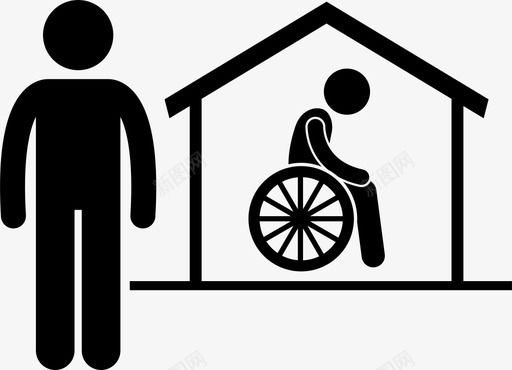 特殊需要家残疾残疾人图标svg_新图网 https://ixintu.com 基金会 护理 残疾 残疾人 特殊需要家 社会服务责任基金会志愿者 福利