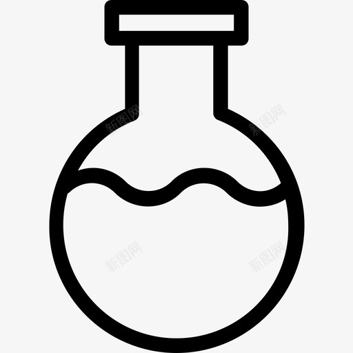 烧瓶化学品锥形瓶图标svg_新图网 https://ixintu.com 化学品 实验室 烧瓶 研究 科学和技术线图标 锥形瓶