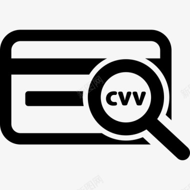 信用卡和Cvv代码商业塑料货币图标图标