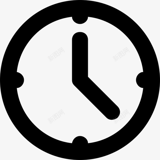 时钟钟表计时器图标svg_新图网 https://ixintu.com 手表 挂钟 时钟 科技线图标 计时器 钟表