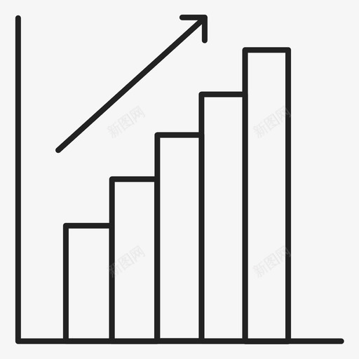 电子商务条形图增加图标svg_新图网 https://ixintu.com 增加 条形图 电子商务