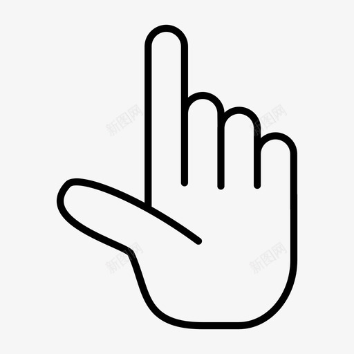 向上手指手图标svg_新图网 https://ixintu.com 一手 向上 手 手指 手掌