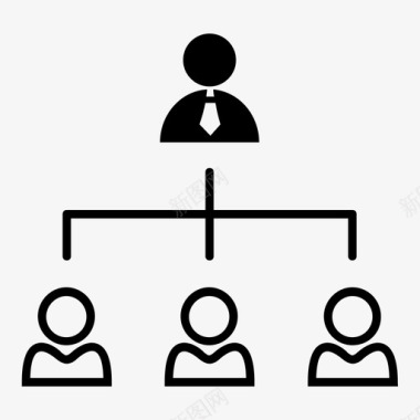 层次结构商人组织结构图标图标