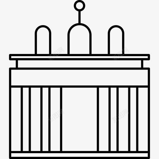 勃兰登堡门纪念碑纪念碑3图标svg_新图网 https://ixintu.com 勃兰登堡门 纪念碑 纪念碑3