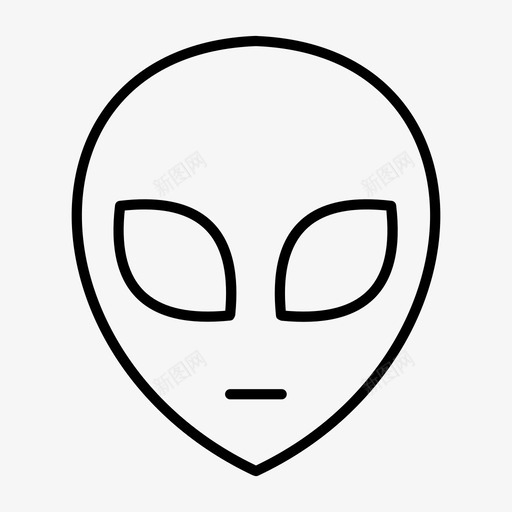 外星人外星人的脸不明飞行物图标svg_新图网 https://ixintu.com 不明飞行物 外星人 外星人的脸