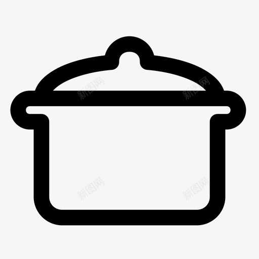 锅烹饪厨房用具图标svg_新图网 https://ixintu.com 厨房用具 器皿 烹饪 锅