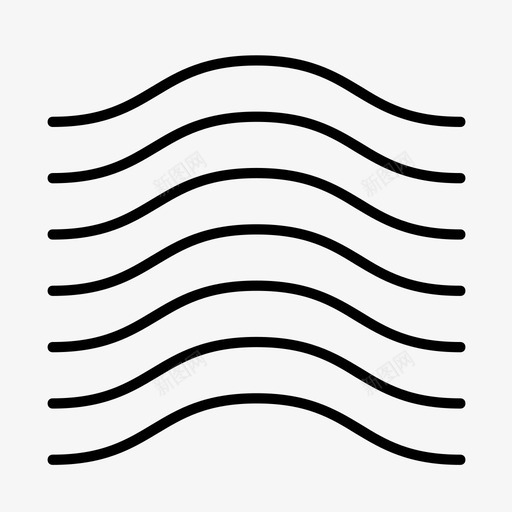 波浪线横截面图案图标svg_新图网 https://ixintu.com 图案 横截面 波浪线