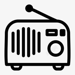 电台收音机收音机天线收音机电台图标高清图片