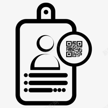 身份证二维码编码数据用卡图标图标
