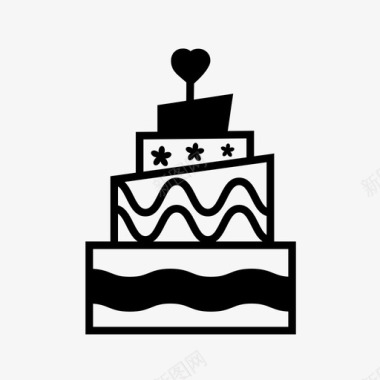 蛋糕面包店生日蛋糕图标图标