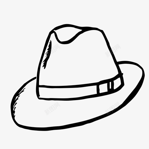 帽子头饰素描图标svg_新图网 https://ixintu.com 头饰 帽子 素描