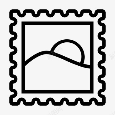 邮资旅行和设施图标图标