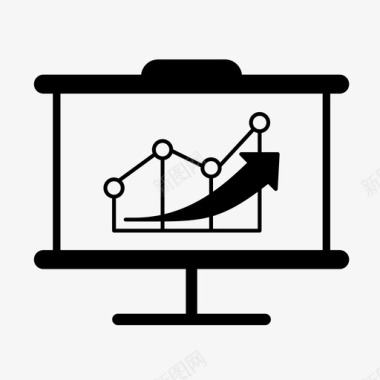 折线图业务演示图标图标