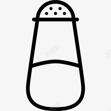 盐瓶食物厨房图标图标