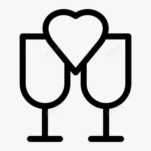 鸡尾酒杯酒饮料图标svg_新图网 https://ixintu.com 酒 饮料 鸡尾酒杯