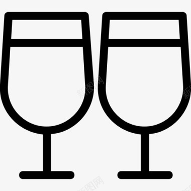 饮料酒玻璃杯图标图标