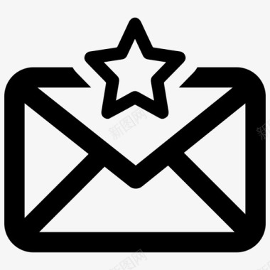 书签电子邮件信封图标图标