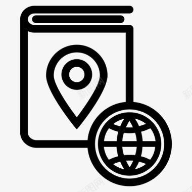 全球通讯录位置地点图标图标